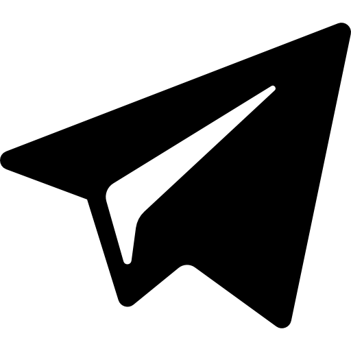 Black Paper Kite Telegram Message Logo