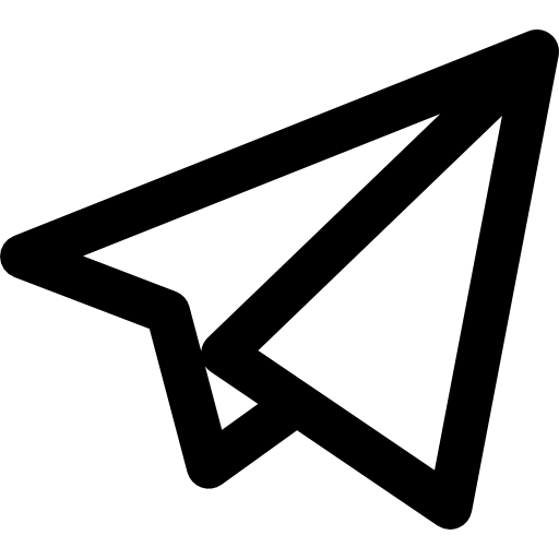 Telegram Symbol Black Strong Outline Logo