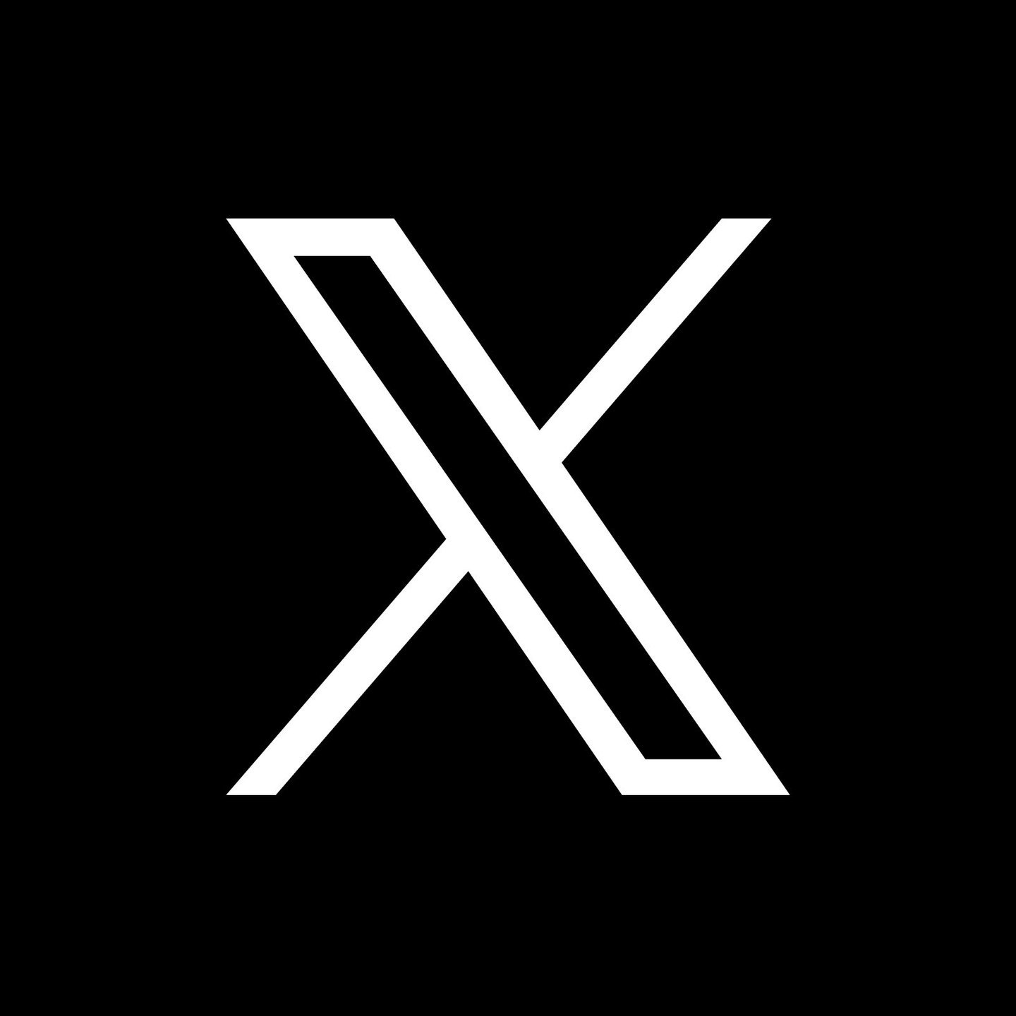 Png Twitter New X Logo Black Background