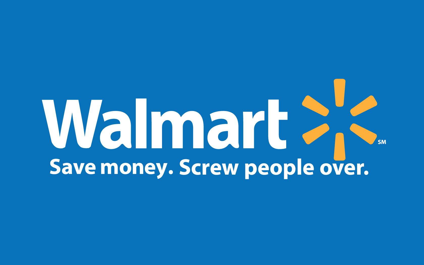 Walmart Emblem With Blue Background